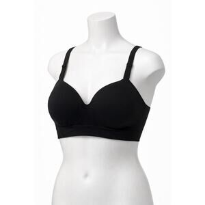 Feelingirl Black Wireless Full Coverage Bra XXL Seamless Support Comfort Stretch